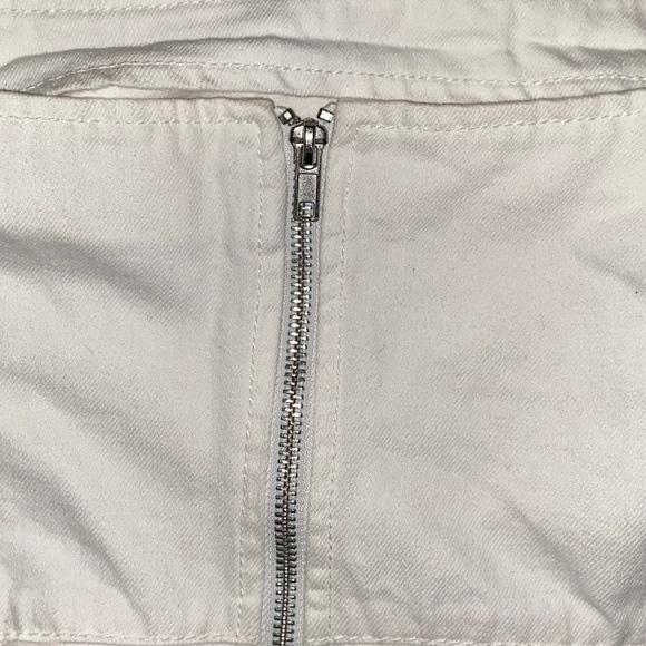 White Denim Crop Top - Picture 3 of 3